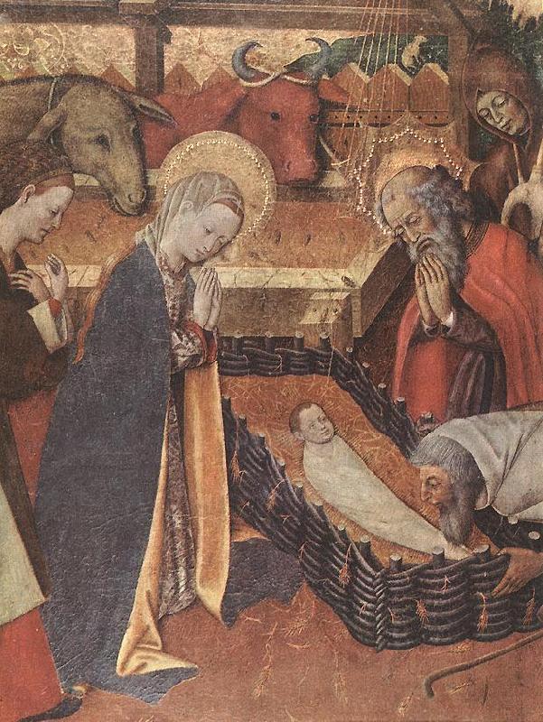 MARTORELL, Bernat (Bernardo) The Nativity (detail) dh Sweden oil painting art